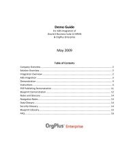 Table Of Contents - OrgPlus
