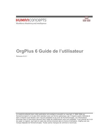 OrgPlus 6 Guide de l'utilisateur
