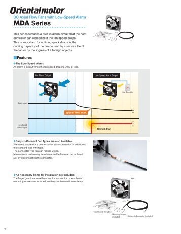 MDA Series Product Catalog - Oriental Motor