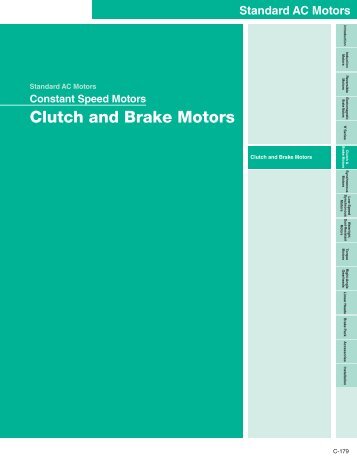 Clutch and Brake Motors - Oriental Motor