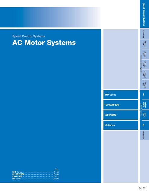 AC Motor Systems - Oriental Motor