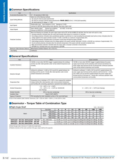 AC Motor Systems - Oriental Motor