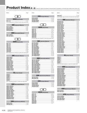 Product Index - Oriental Motor