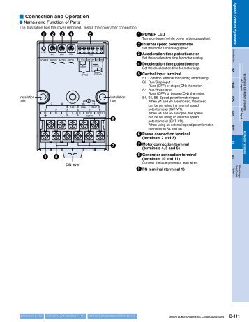 Connection and Operation - Oriental Motor