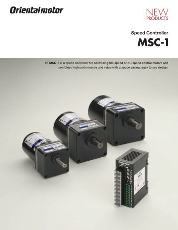 Speed Controller MSC-1 Series - Oriental Motor