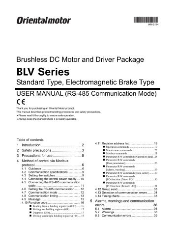 BLV Series - Oriental Motor