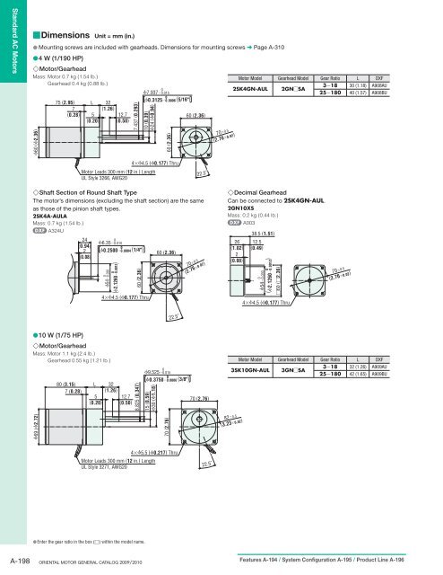 Synchronous Motors - Oriental Motor