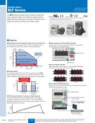 BLF Series Brushless Motors - Oriental Motor