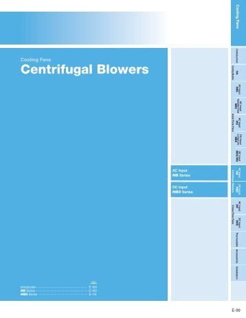 Centrifugal Blowers - Oriental Motor