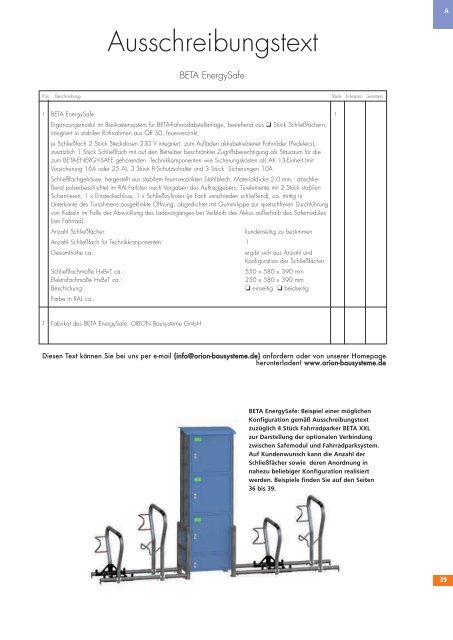 BETA-Familie - Orion Bausysteme GmbH