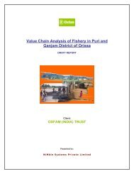 Value Chain Analysis of Fishery in Puri and Ganjam District of Orissa