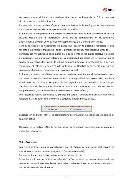 manual del programa de cÃ¡lculo de suelo radiante - Orkli