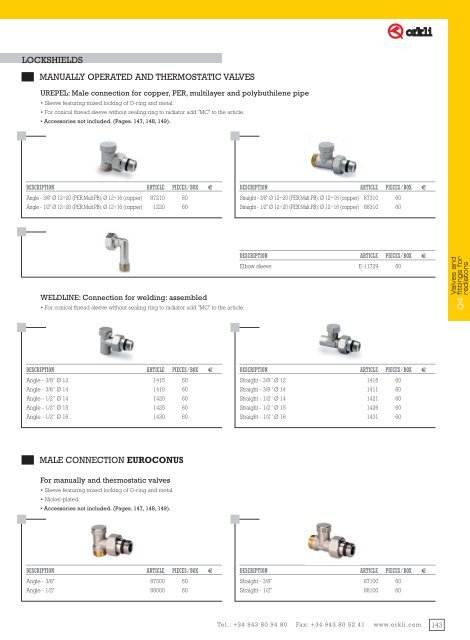 General Catalogue Valves for radiators 2013_ENG - Orkli