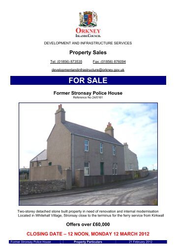 Former Police House - Orkney Islands Council