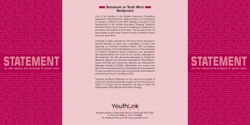 Statement on the Nature and Purpose of Youth Work