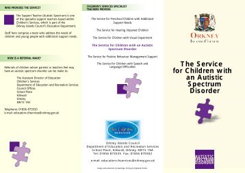 Information Leaflet about the Service for Children with an Autistic ...