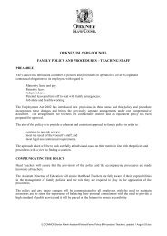 Family Policy and Procedures for Teaching Staff - Orkney Islands ...