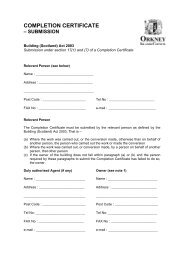 Completion Certificate Submission - Orkney Islands Council