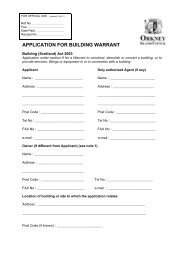 Building Warrant Application Form - Orkney Islands Council