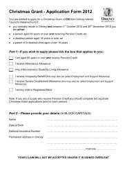 Christmas Grant Form - 2012 - Orkney Islands Council