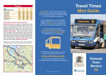 Kirkwall Town Service Mini Guide - Orkney Islands Council