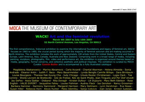 WACK! Art and the feminist revolution