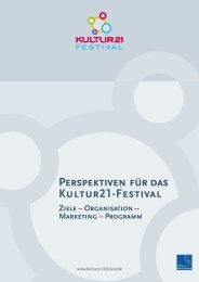 Perspektiven für das KULTUR21 Festival