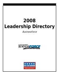 2008 Leadership Directory - Orlando Chamber of Commerce