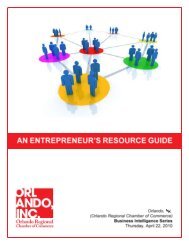 An Entrepreneur's Resource guide - Orlando Chamber of Commerce