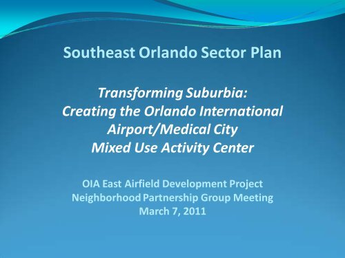 Southeast Orlando Sector Plan - Orlando International Airport