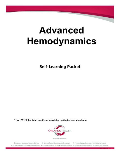 Advanced Hemodynamics - Orlando Health