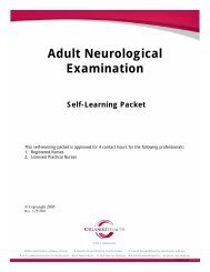 Adult Neurological Examination Self-Learning Packet - Orlando Health