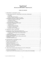 credentialing table of contents i. appointment to the ... - Orlando Health