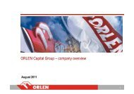 ORLEN Capital Group – company overview - PKN Orlen