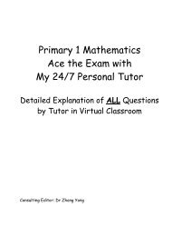 Primary 1 Mathematics Ace the Exam with My 24/7 ... - Orlesson.com