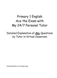 Primary 1 English Ace the Exam with My 24/7 ... - Orlesson.com