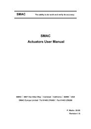 SMAC actuators user manual (151kB PDF).