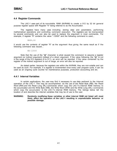 LAC-1 single axis controller manual