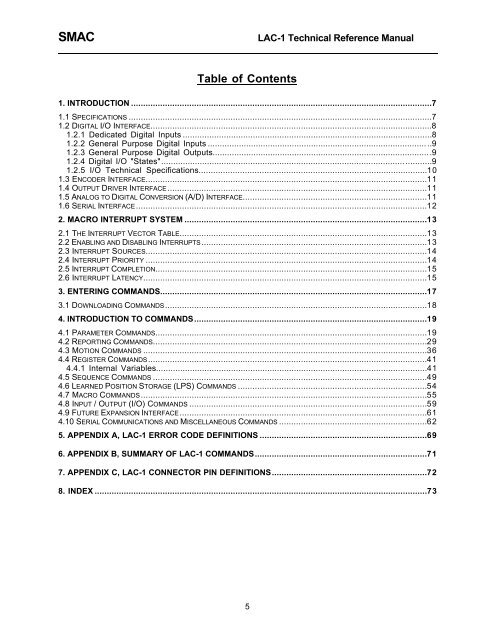 LAC-1 single axis controller manual