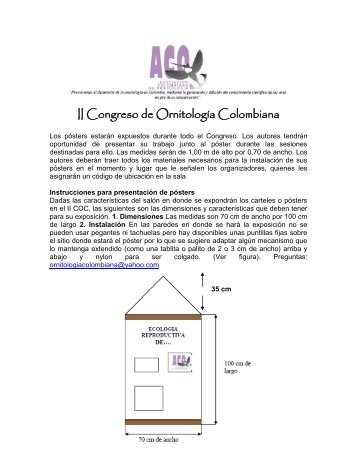 II Congreso de OrnitologÃ­a Colombiana - AsociaciÃ³n Colombiana de ...