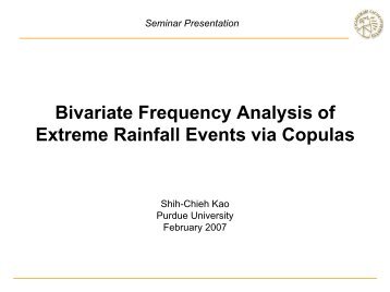 Bivariate Frequency Analysis of Extreme Rainfall Events via Copulas