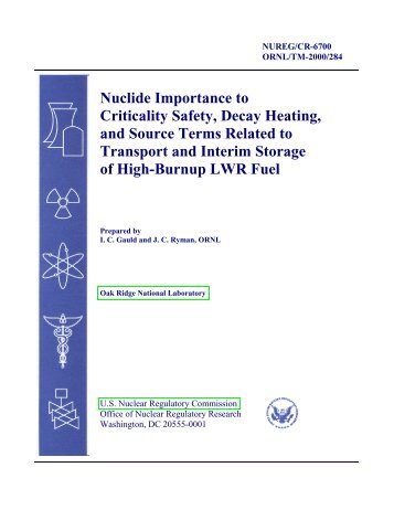 nureg/cr-6700 - Oak Ridge National Laboratory