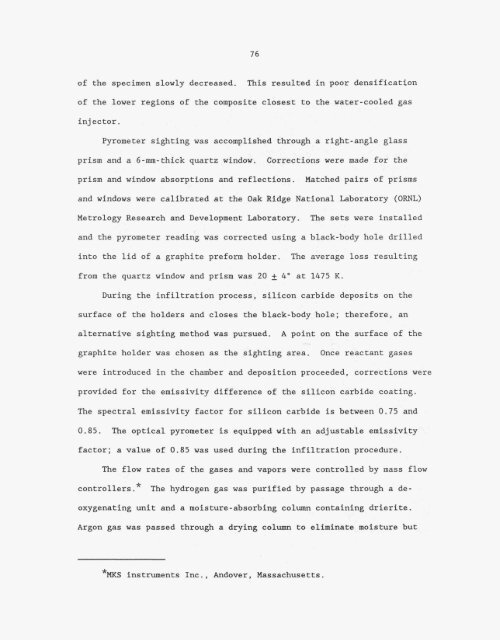 Characterization and control of the fiber-matrix interface in ceramic ...