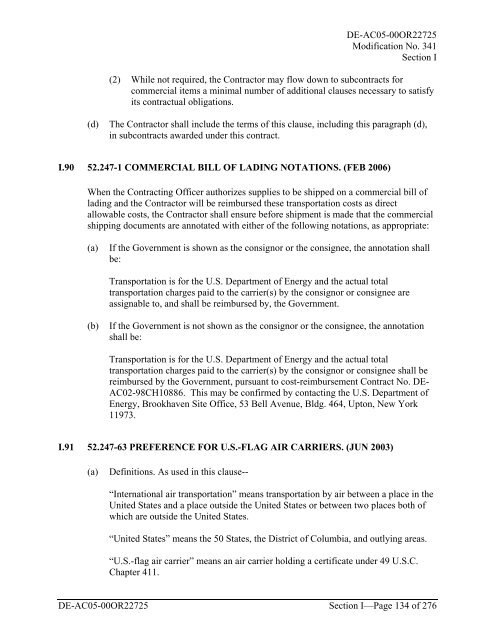 part ii - contract clauses