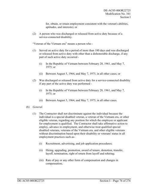 part ii - contract clauses