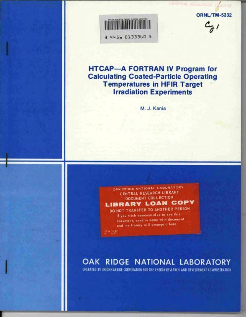 HTCAP: a fortran IV program for calculating coated-particle ...