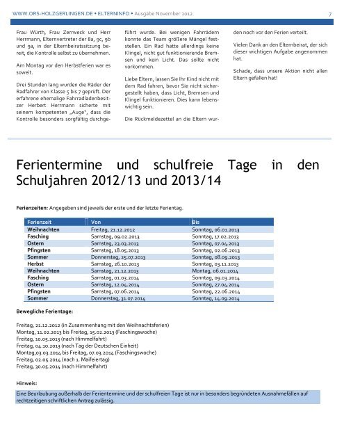 Elterninfo: November 2012 [pdf] - Otto-Rommel-Realschule