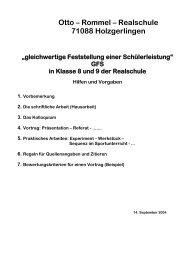 Handreichungen: Hilfen zur Erstellung einer GFS - Otto-Rommel ...