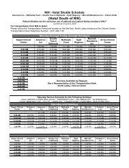 NIH - Hotel Schuttle Schedule (South) - ORS