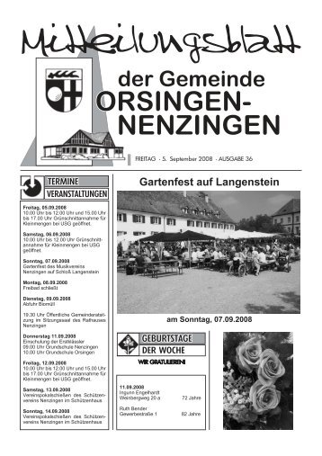 Gartenfest auf Langenstein - Orsingen - Nenzingen